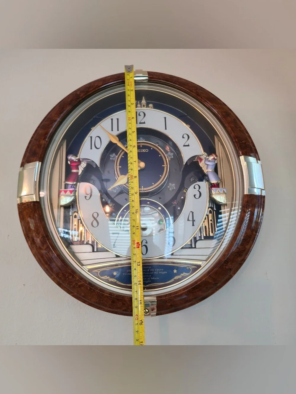 Disney Wall Clock in Brown, Gold, White, Blue